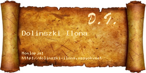 Dolinszki Ilona névjegykártya