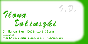 ilona dolinszki business card